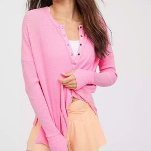 OFFLINE By Aerie Wow! Waffle Henley T-Shirt, Size XS